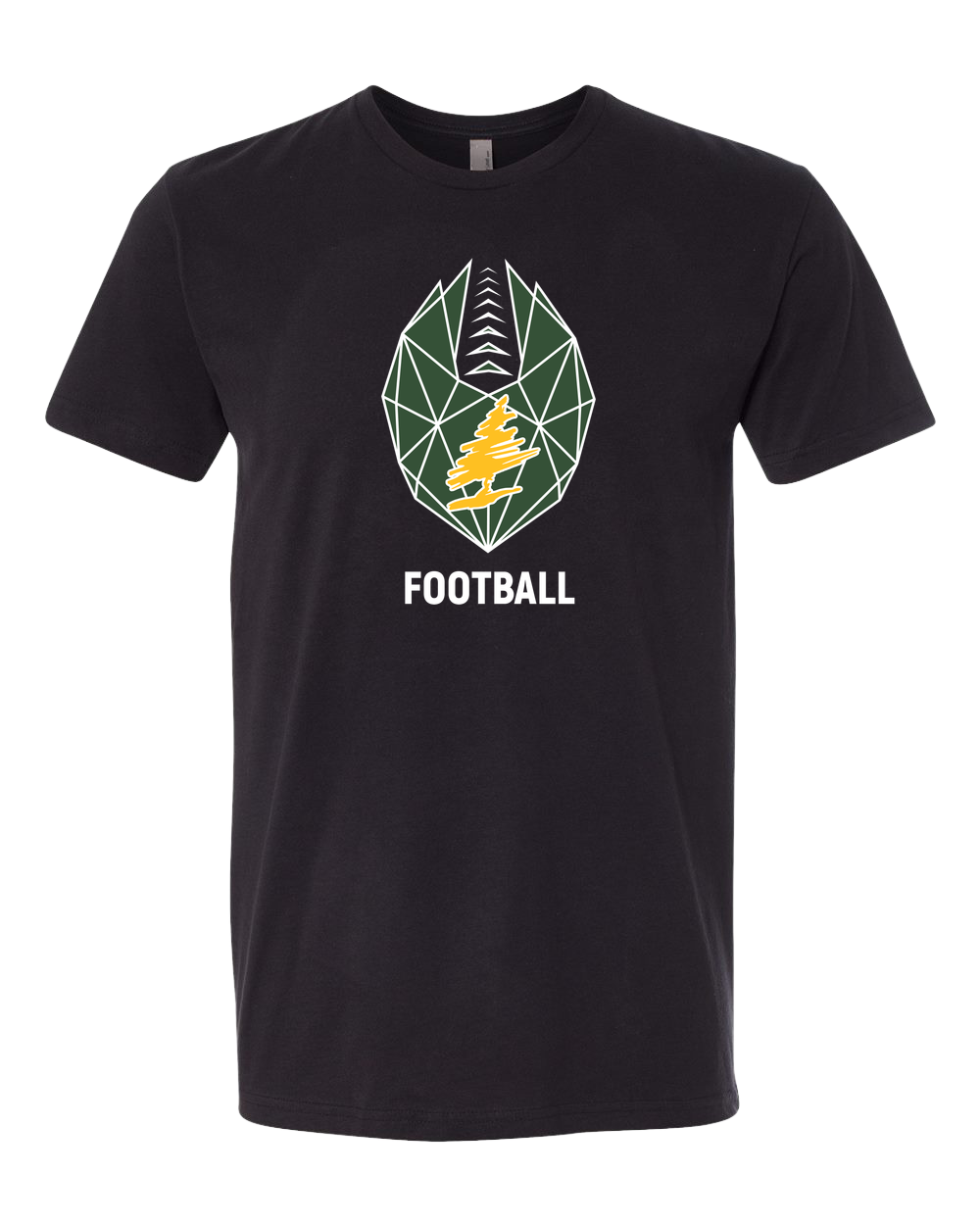 DC Everest Middle School Football — example store - Black T-Shirt - Full Front