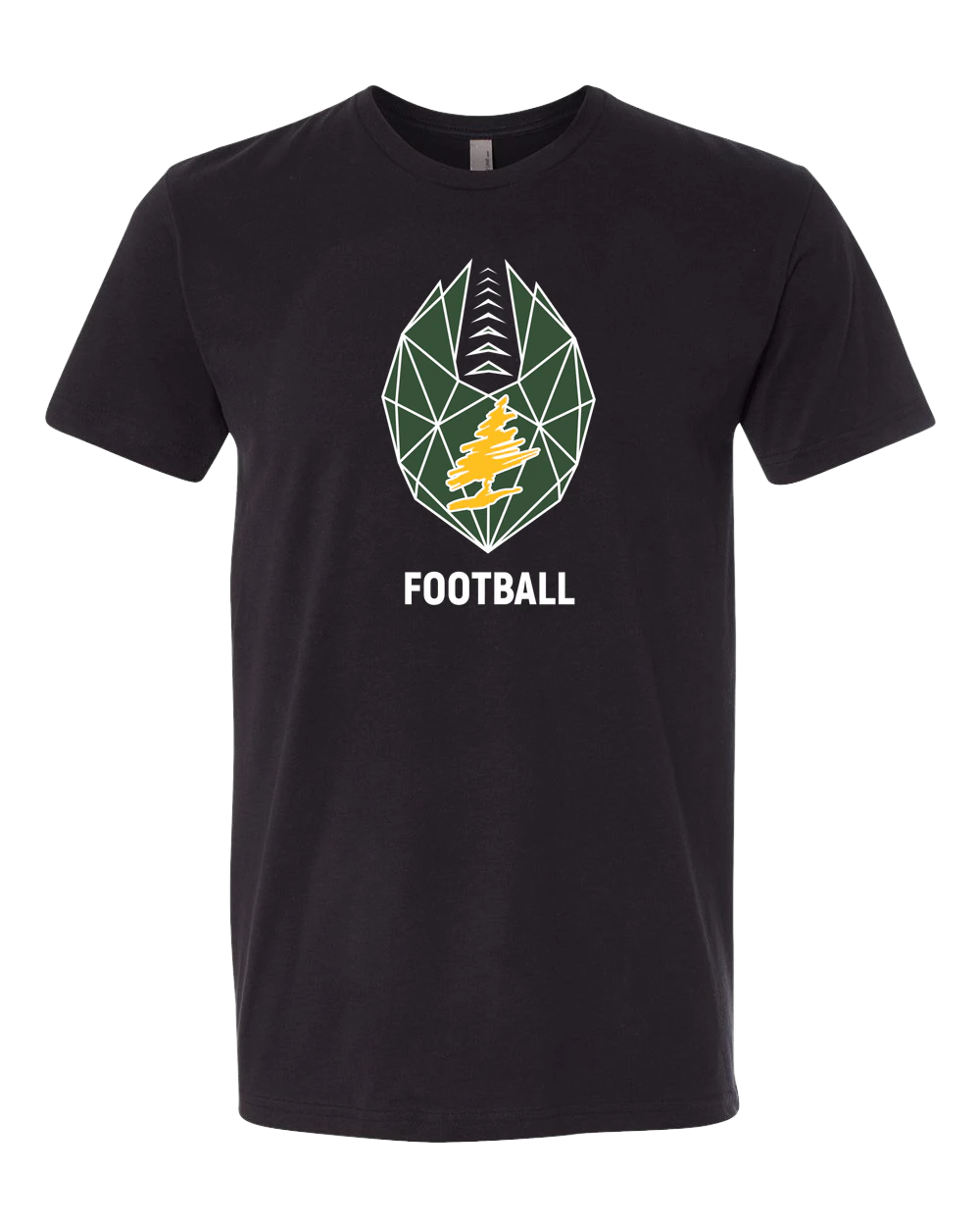 DC Everest Middle School Football — example store - Black T-Shirt - Full Front