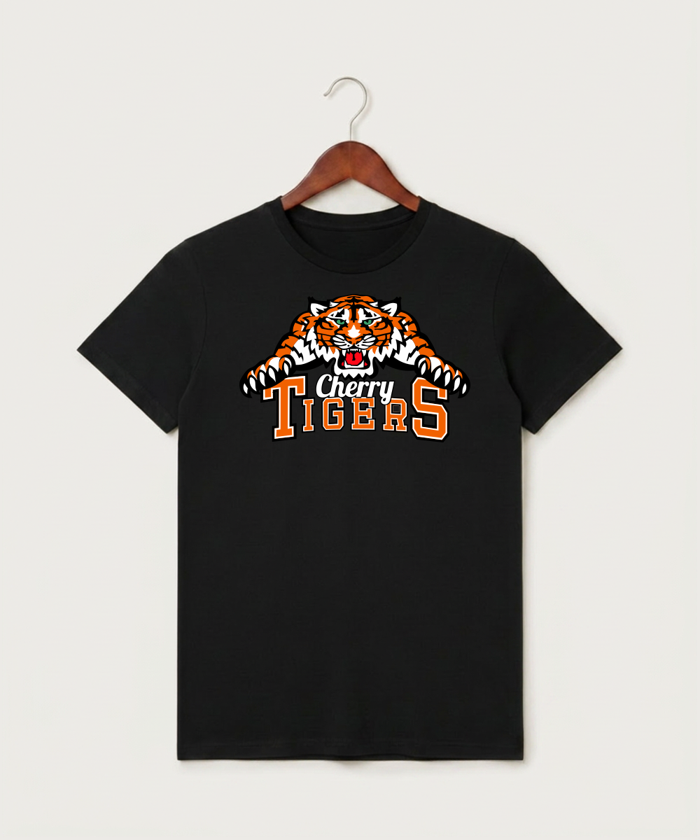 Cherry High School Athletics Coed - Black T-Shirt - Full Front