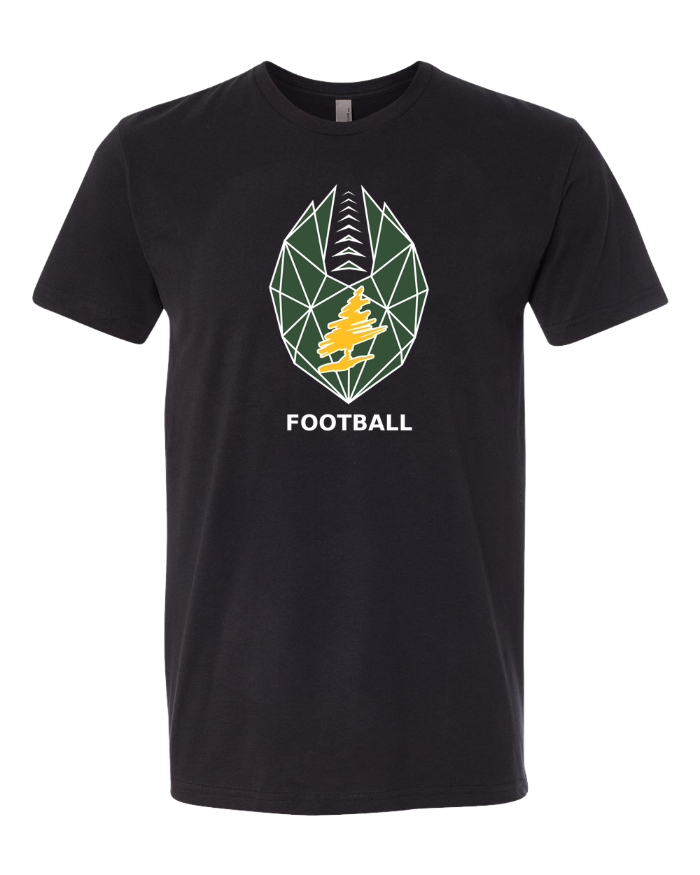 DC Everest Middle School Football — example store - Black T-Shirt - Full Front