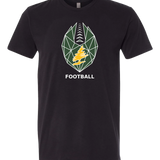 DC Everest Middle School Football — example store - Black T-Shirt - Full Front