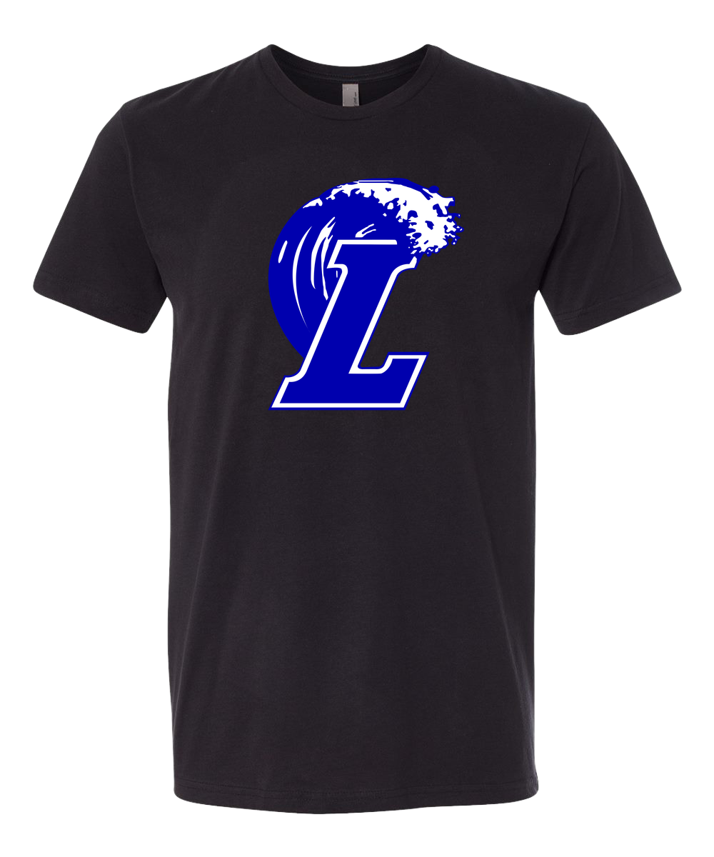 Lakeview Football - Black T-Shirt - Full Front
