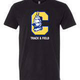 Clearview High School track_field - Black T-Shirt - Full Front