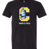 Clearview High School track_field - Black T-Shirt - Full Front