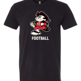 John Marshall High School football_boys - Black T-Shirt - Full Front