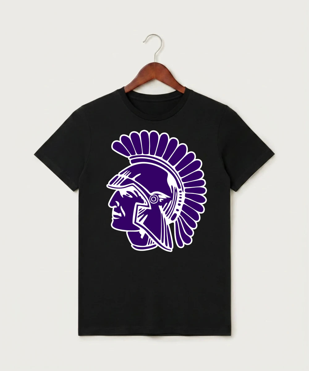 Barnesville High School Football (Boys) - Black T-Shirt - Full Front