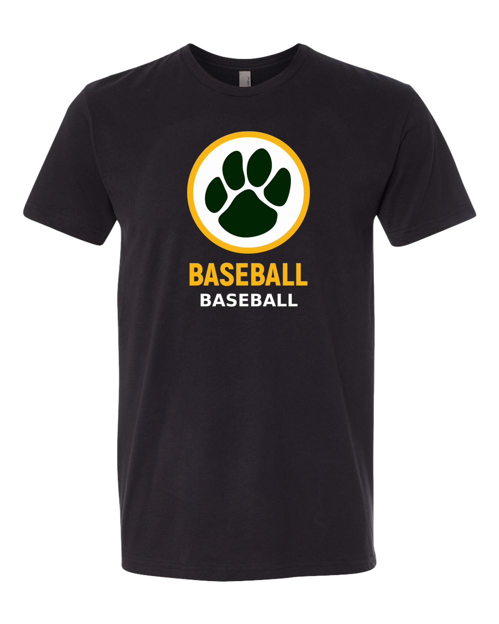 Ashwaubenon Baseball — final e2e test - Black T-Shirt - Full Front