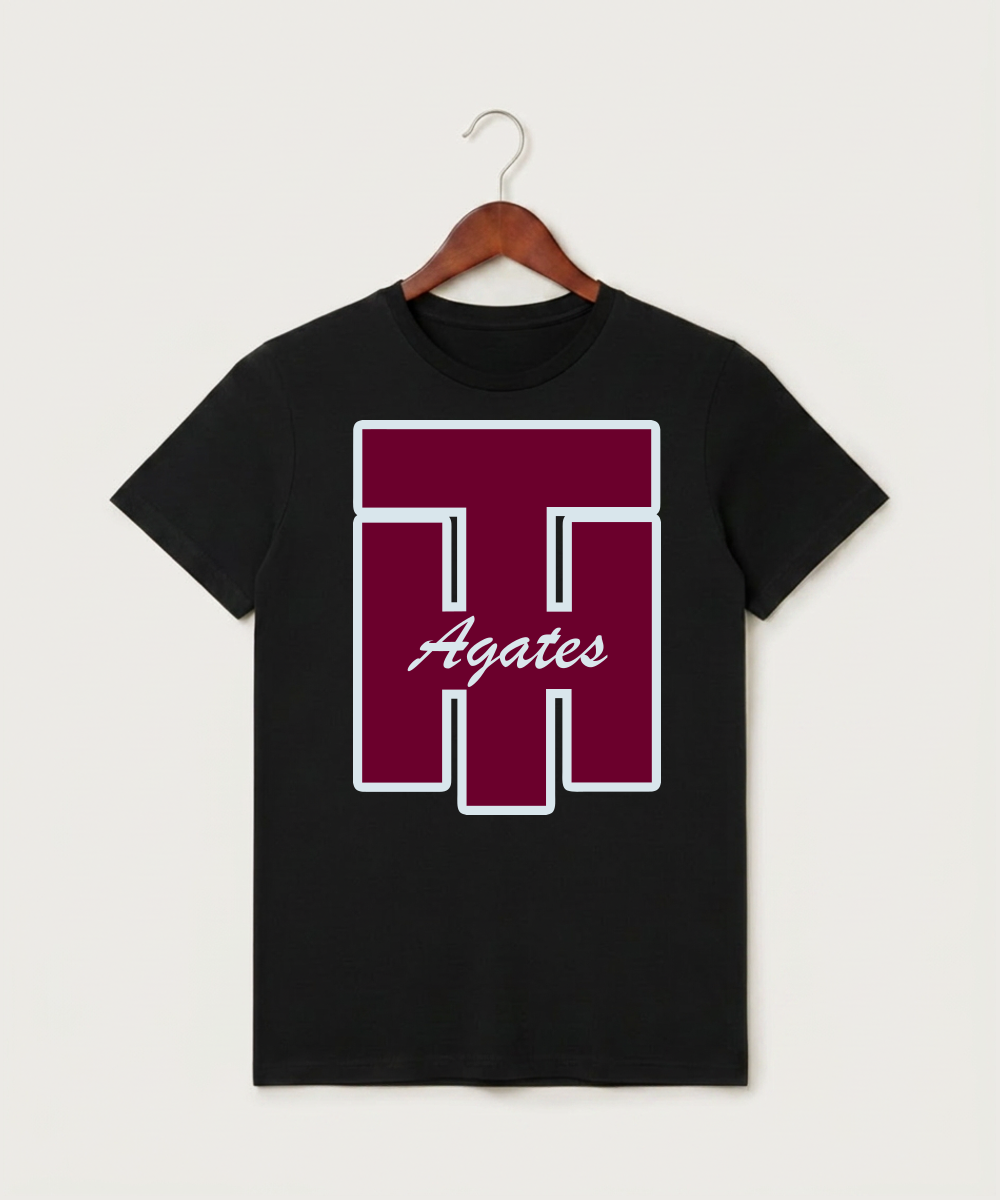 Two Harbors High School Football (Boys) - Black T-Shirt - Full Front