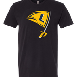 Howard Lake-Waverly-Winsted Football - Black T-Shirt - Full Front