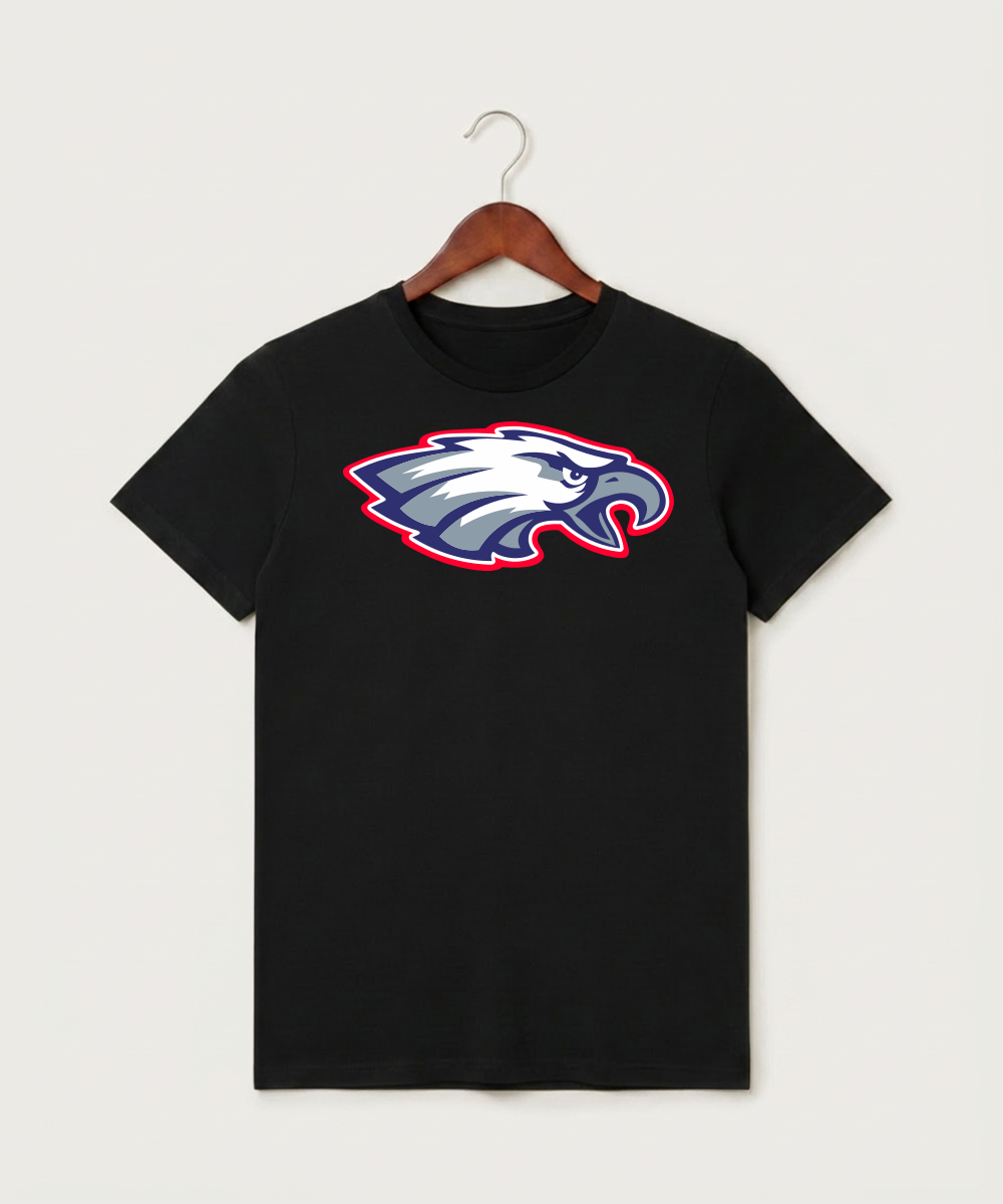 Pequot Lakes High School Football (Boys) - Black T-Shirt - Full Front