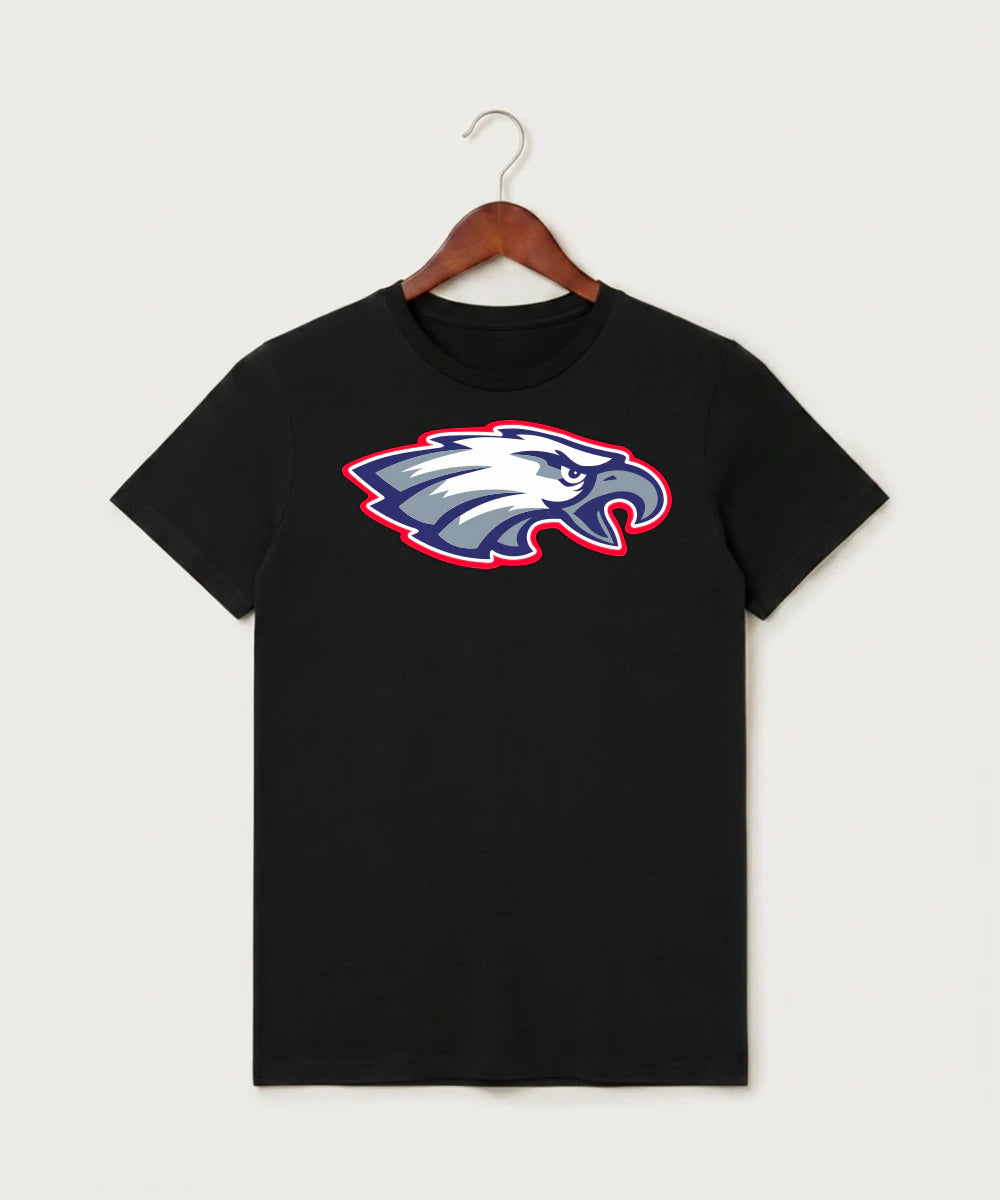 Pequot Lakes High School Football (Boys) - Black T-Shirt - Full Front