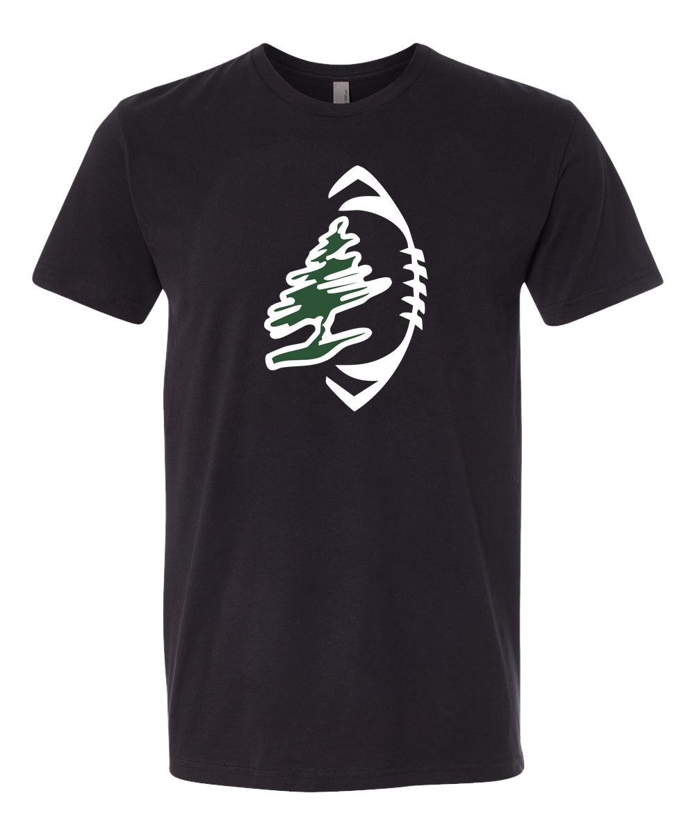 DC Everest Middle School Football — example store - Black T-Shirt - Full Front