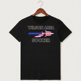 Wilson Area School Soccer Soccer - Black T-Shirt - Full Front