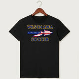 Wilson Area School Soccer Soccer - Black T-Shirt - Full Front