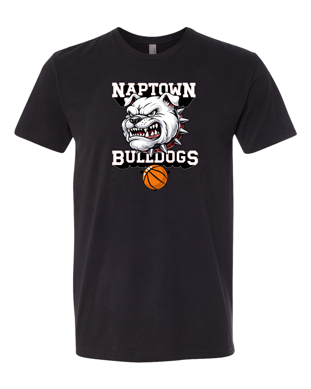 Naptown basketball_boys - Black T-Shirt - Full Front