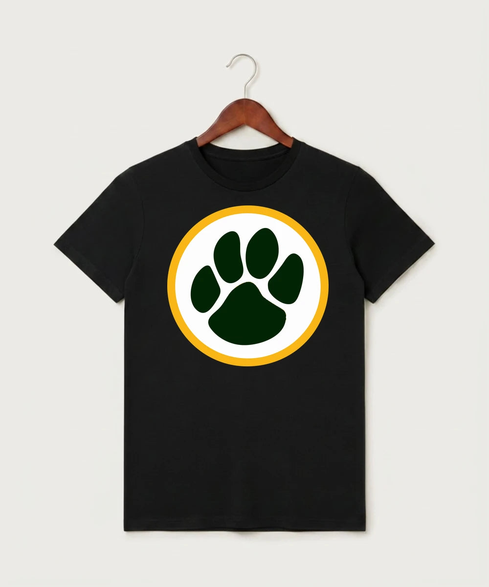 Ashwaubenon High School Football (Boys) (Sandbox) - Black T-Shirt - Full Front