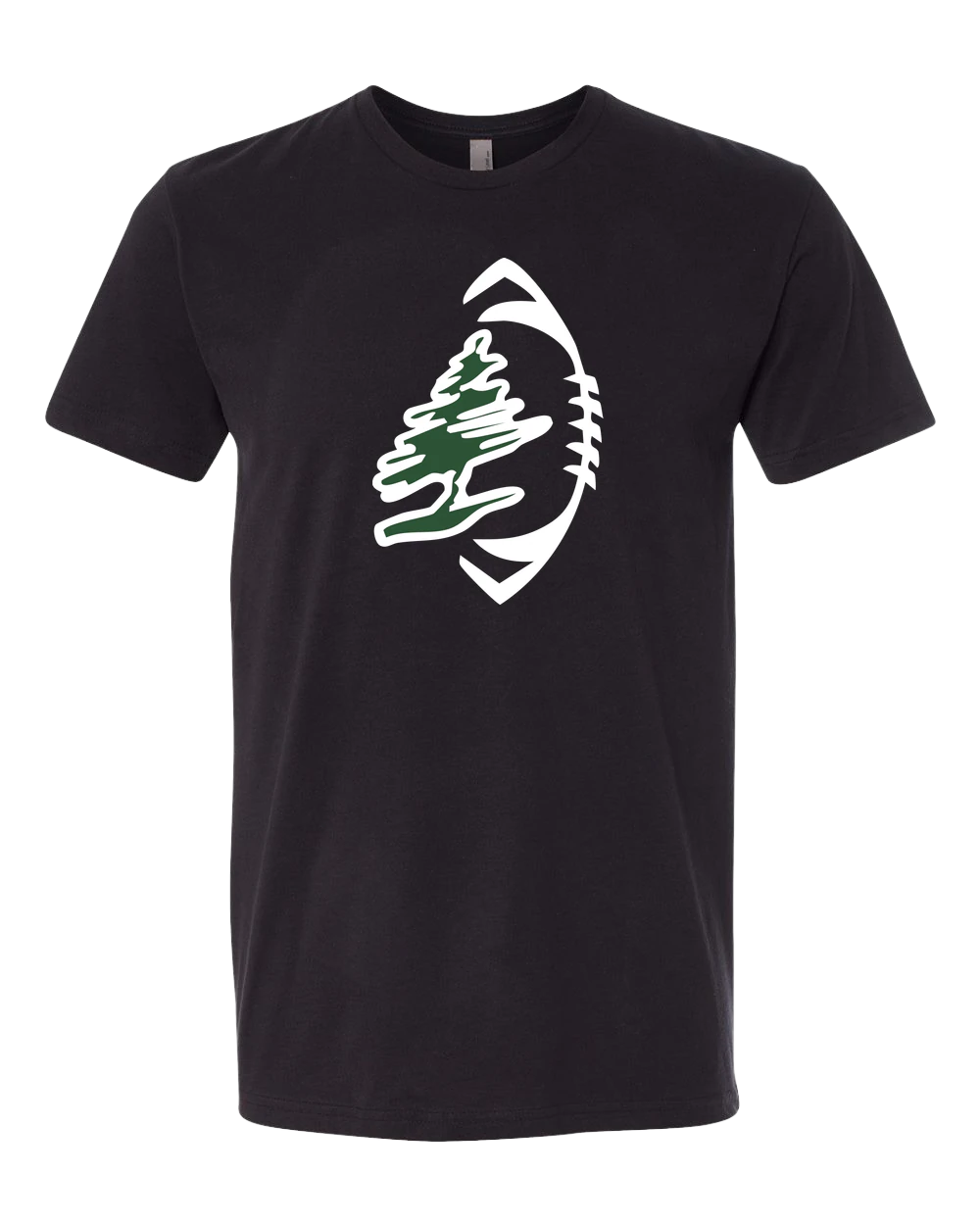 DC Everest Middle School Football — example store - Black T-Shirt - Full Front