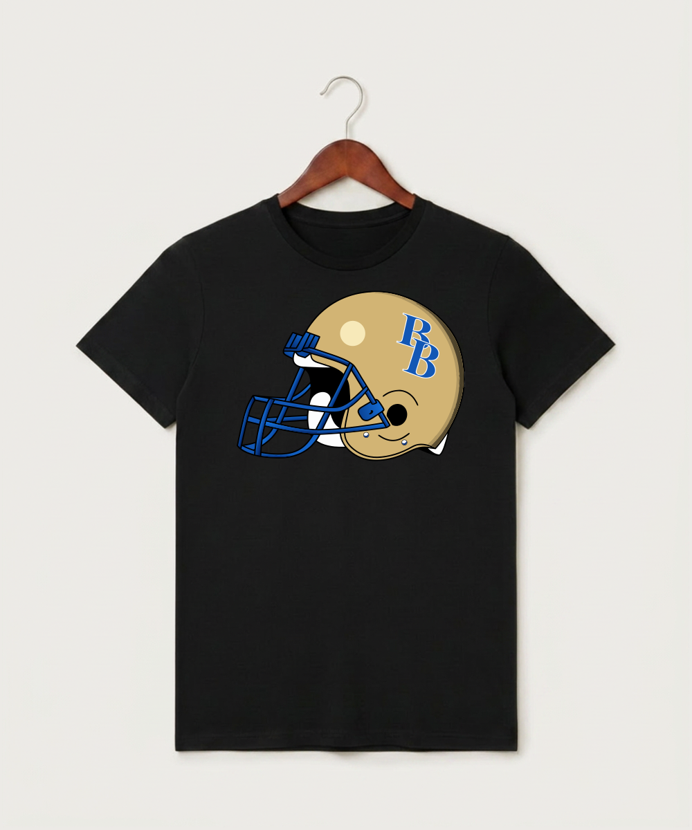 Braham Area High School Football (Boys) - Black T-Shirt - Full Front