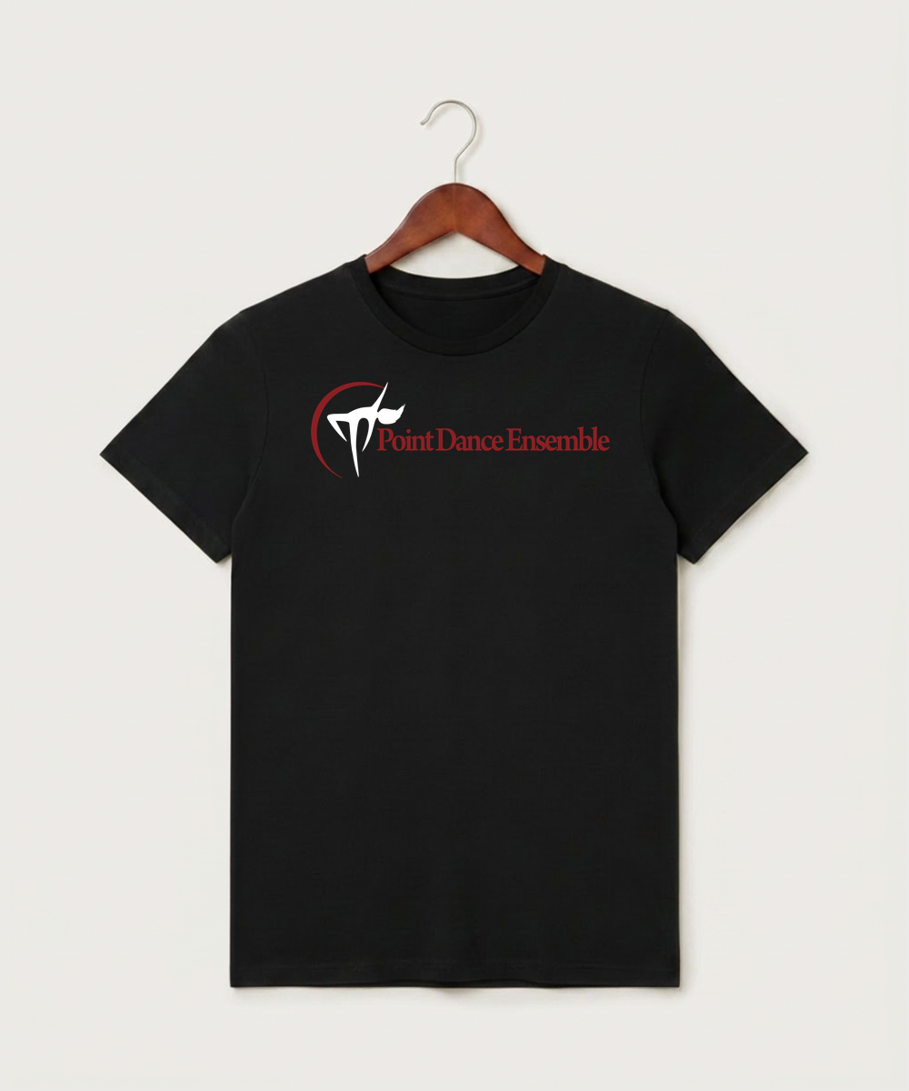 Point Dance Ensemble Dance - Black T-Shirt - Full Front