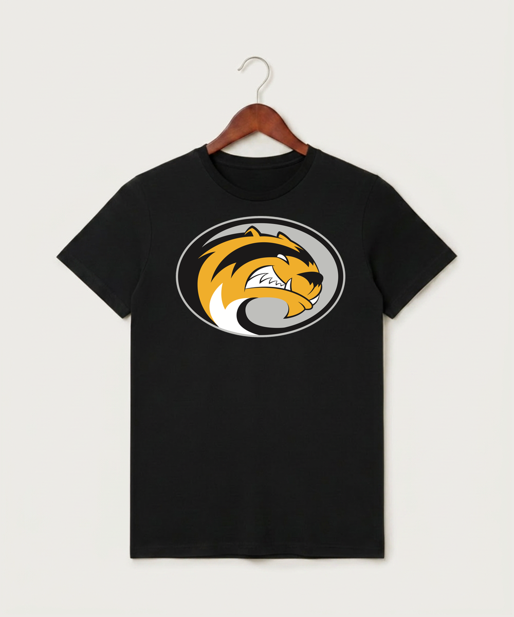 Sibley East High School Football (Boys) - Black T-Shirt - Full Front