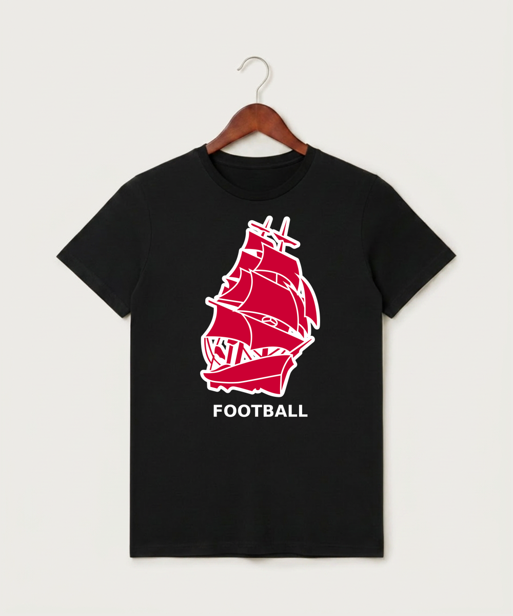 Amboy Football general - Black T-Shirt - Full Front