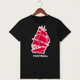 Amboy Football general - Black T-Shirt - Full Front