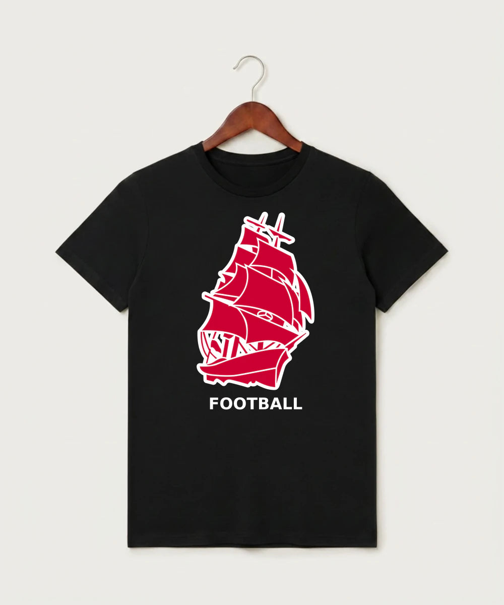 Amboy Football general - Black T-Shirt - Full Front