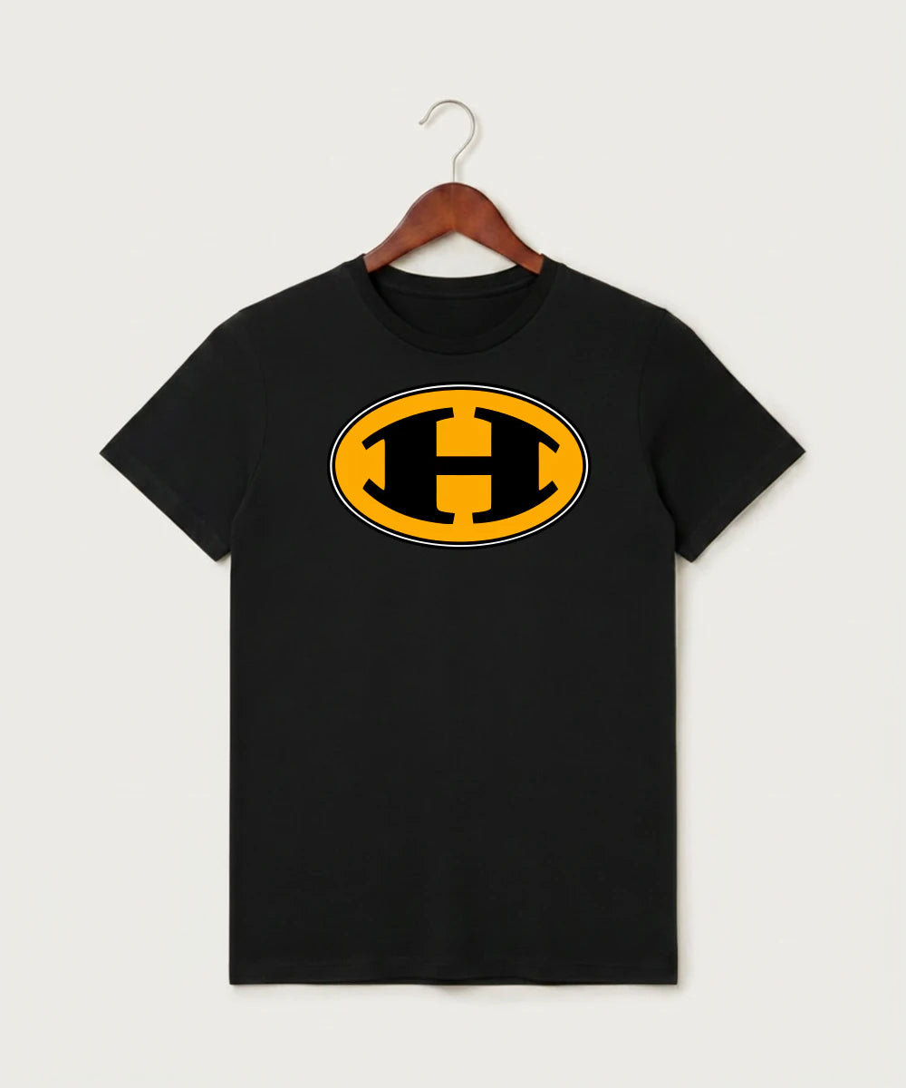 Hutchinson High School Football (Boys) - Black T-Shirt - Full Front