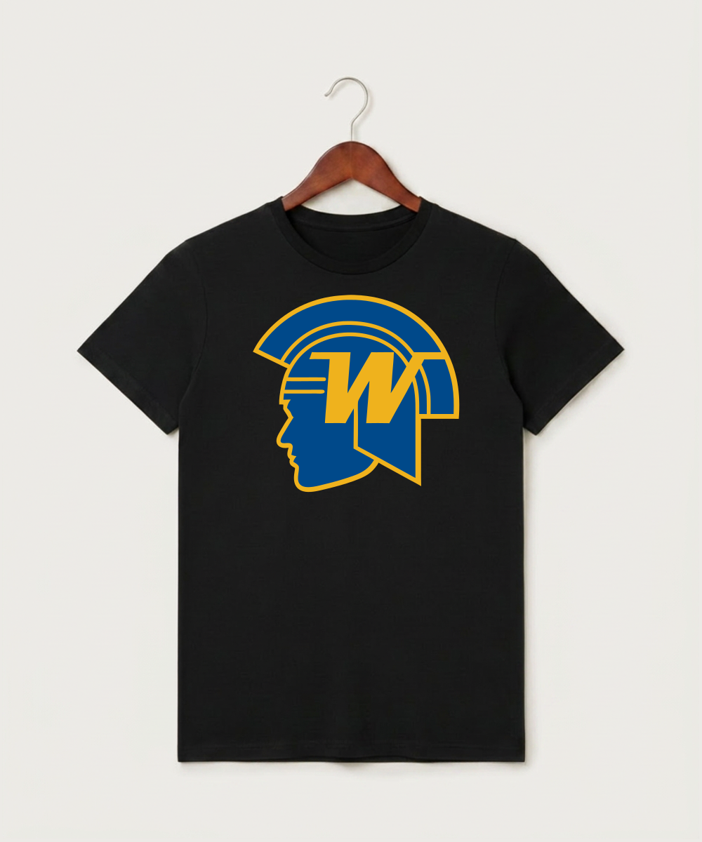 Wayzata High School Football (Boys) - Black T-Shirt - Full Front