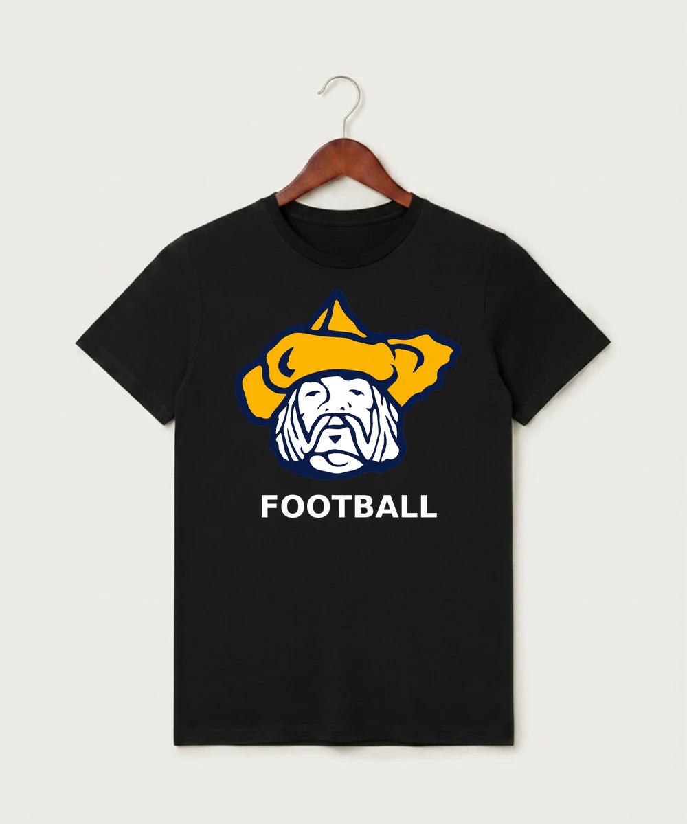 Polo HS Football general - Black T-Shirt - Full Front