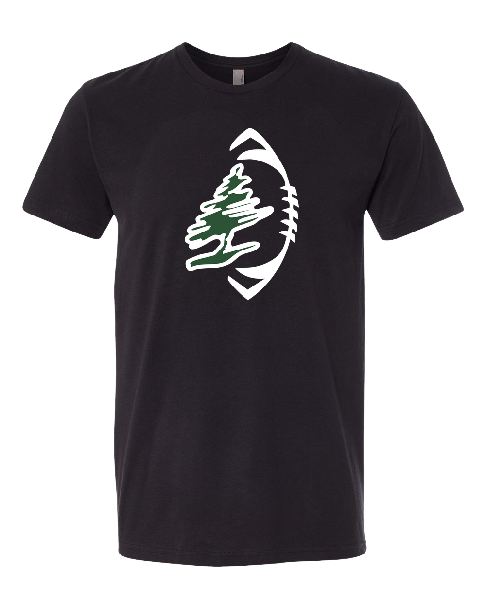 DC Everest Middle School Football — example store - Black T-Shirt - Full Front