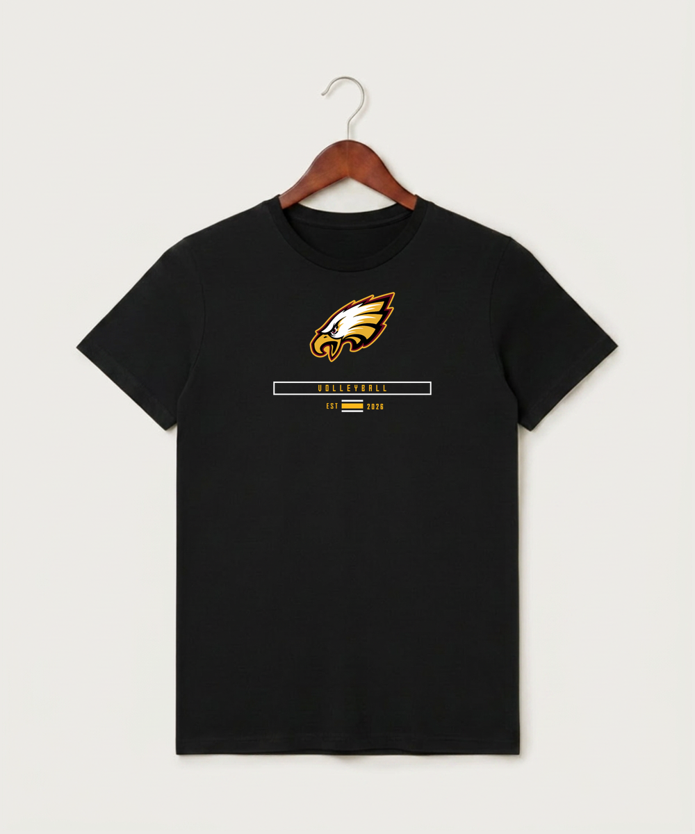Dover-Eyota High School Volleyball (Girls) - Black T-Shirt - Full Front