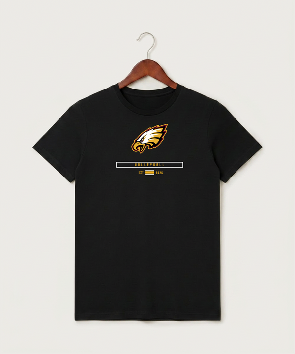 Dover-Eyota High School Volleyball (Girls) - Black T-Shirt - Full Front