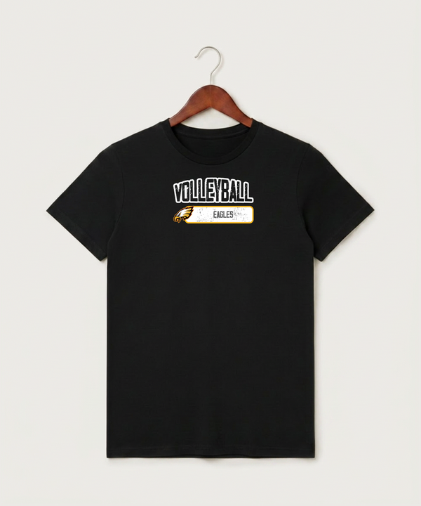 Dover-Eyota High School Volleyball (Girls) - Black T-Shirt - Full Front