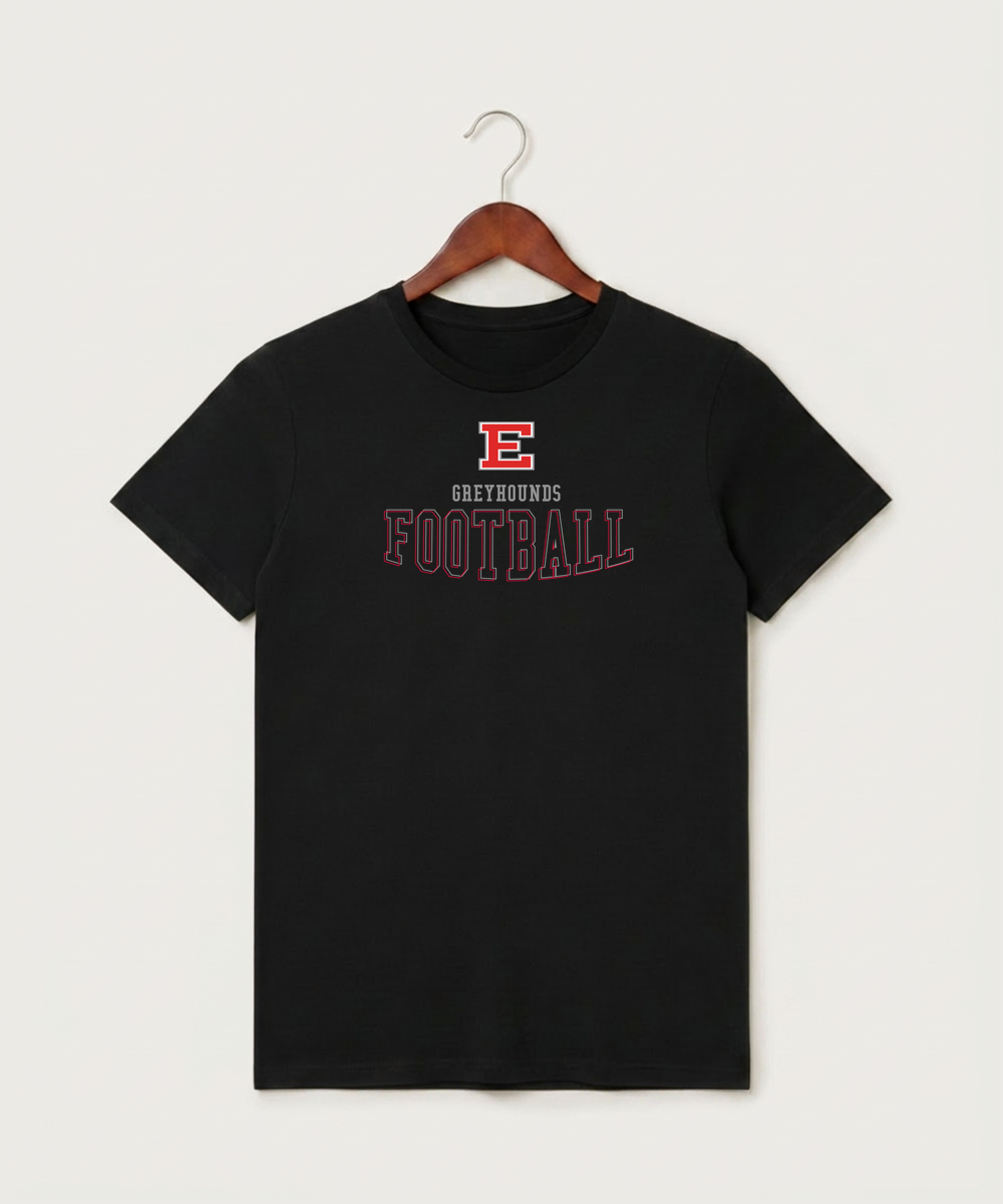 Duluth East High School Football (Boys) - Black T-Shirt - Full Front