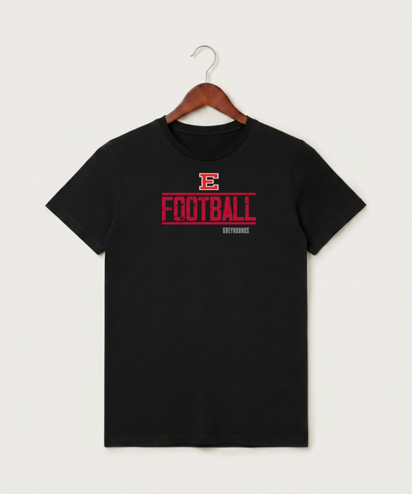 Duluth East High School Football (Boys) - Black T-Shirt - Full Front