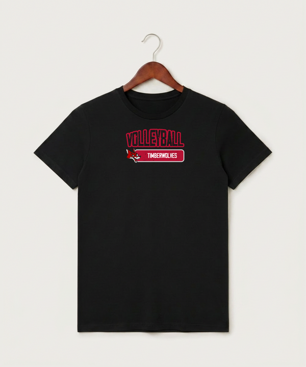 Ely Memorial High School Volleyball (Girls) - Black T-Shirt - Full Front