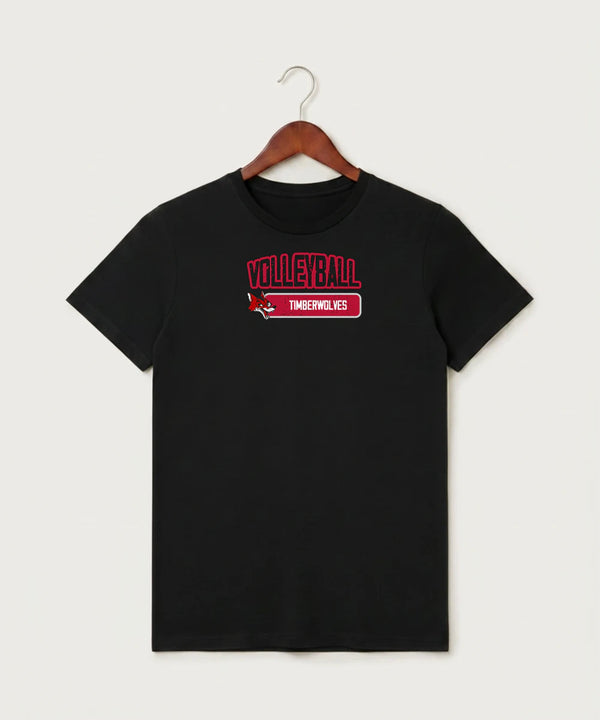 Ely Memorial High School Volleyball (Girls) - Black T-Shirt - Full Front