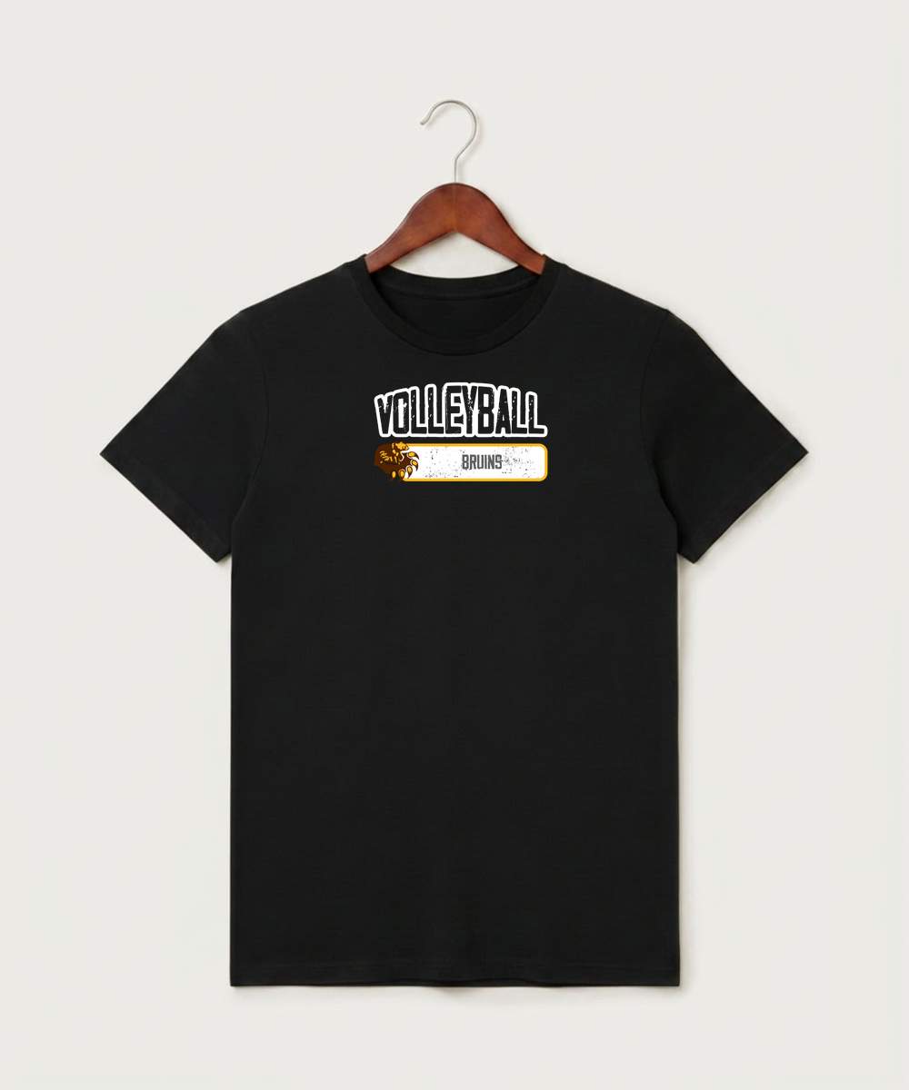 Fargo South High School Volleyball (Girls) - Black T-Shirt - Full Front