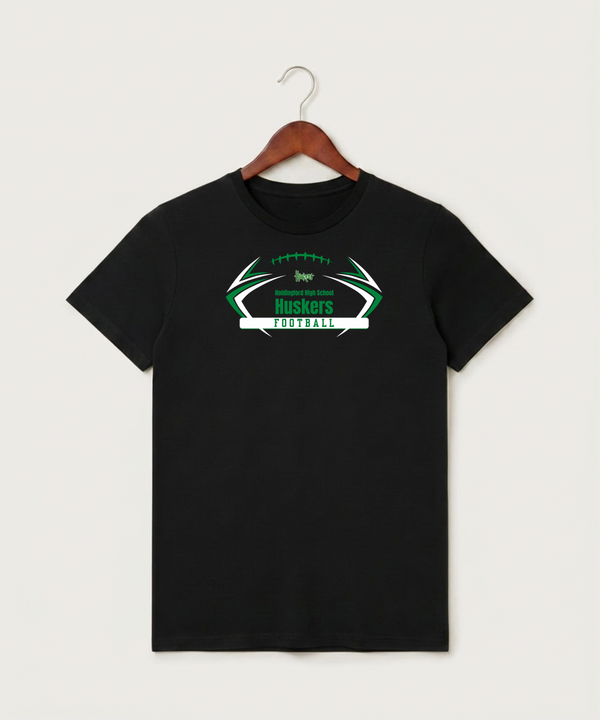Holdingford High School Football (Boys) - Black T-Shirt - Full Front