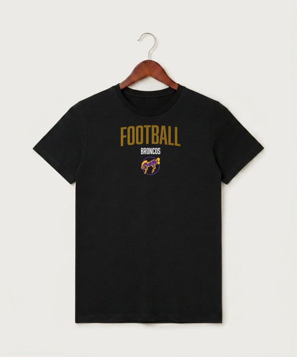 International Falls High School Football (Boys) - Black T-Shirt - Full Front