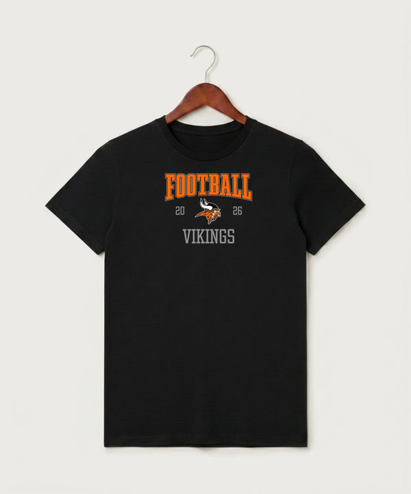 Littlefork Big Falls High School Football (Boys) - Black T-Shirt - Full Front
