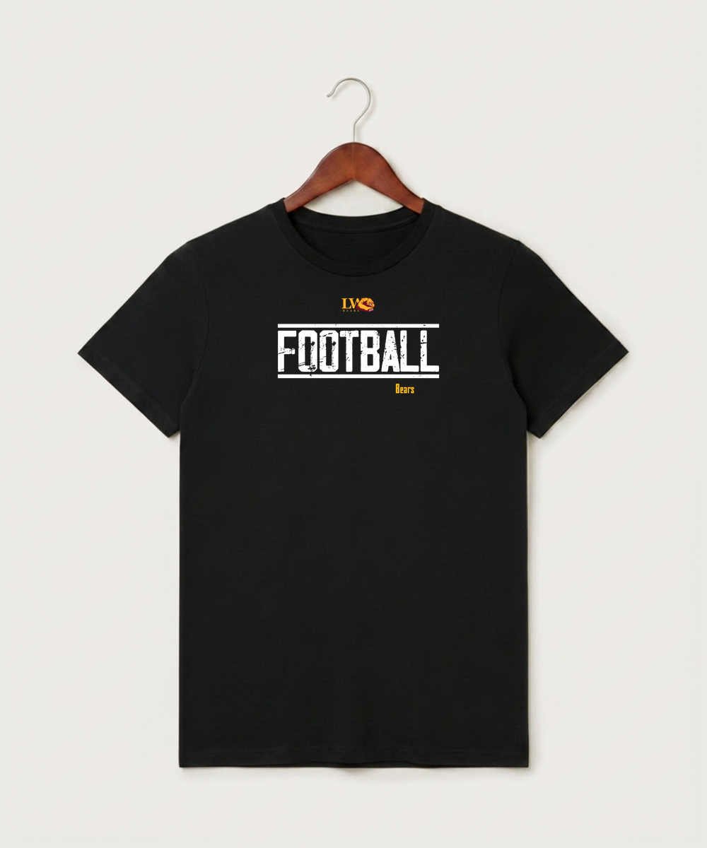 Lake of the Woods High School Football (Boys) - Black T-Shirt - Full Front