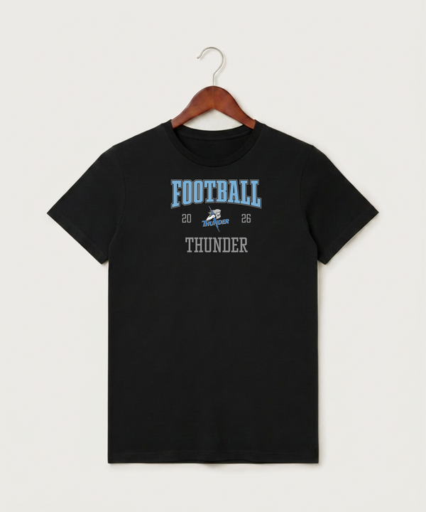 Long Prairie Grey Eagle High School Football (Boys) - Black T-Shirt - Full Front