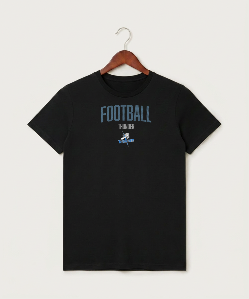 Long Prairie Grey Eagle High School Football (Boys) - Black T-Shirt - Full Front