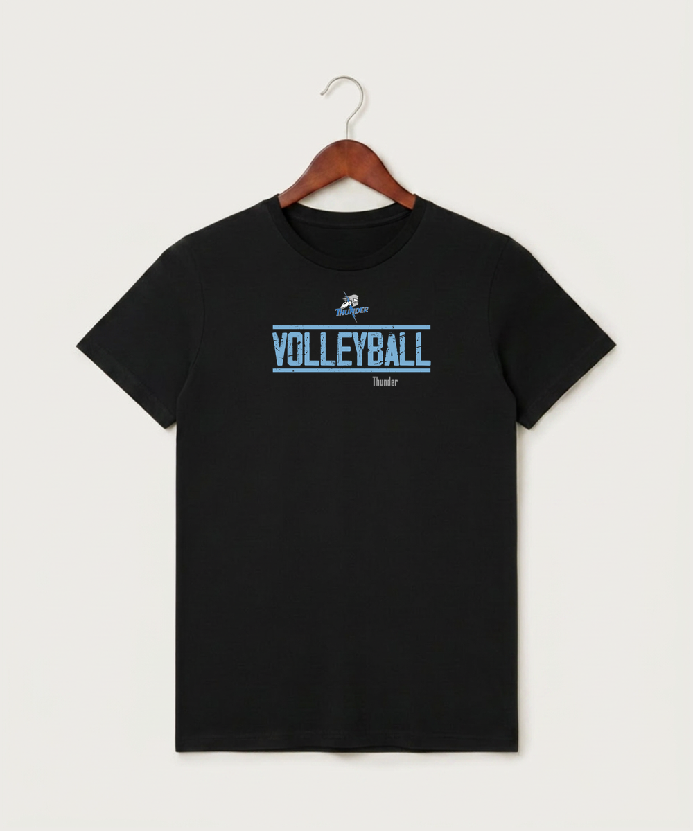 Long Prairie Grey Eagle High School Volleyball (Girls) - Black T-Shirt - Full Front