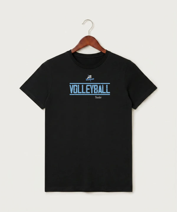 Long Prairie Grey Eagle High School Volleyball (Girls) - Black T-Shirt - Full Front
