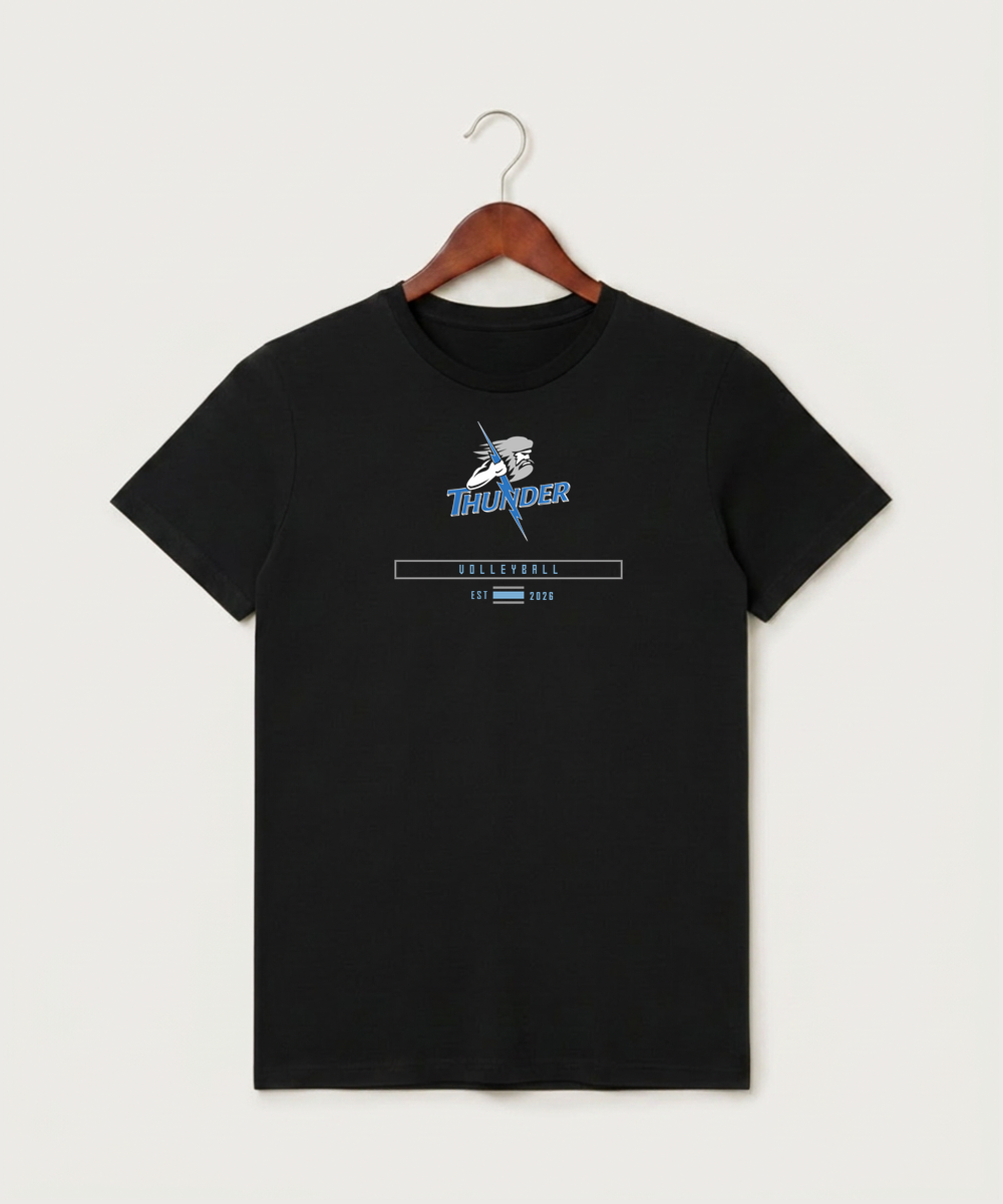 Long Prairie Grey Eagle High School Volleyball (Girls) - Black T-Shirt - Full Front