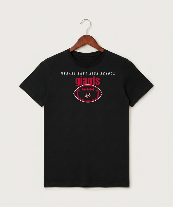 Mesabi East High School Football (Boys) - Black T-Shirt - Full Front
