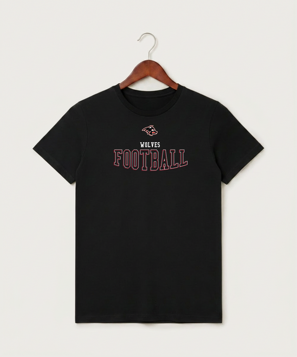 Milaca High School Football (Boys) - Black T-Shirt - Full Front